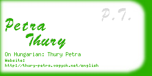 petra thury business card